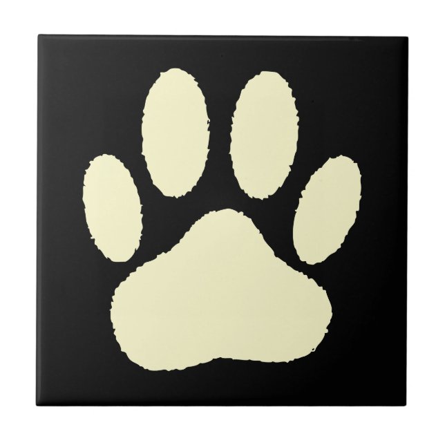 Dog Paw Print Pet Lover Custom Tile (Front)