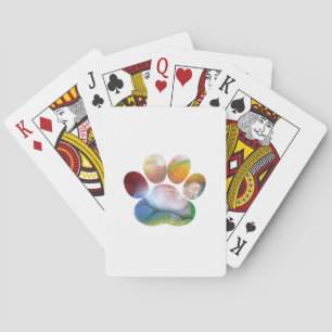 Dog Paw Print Playing Cards