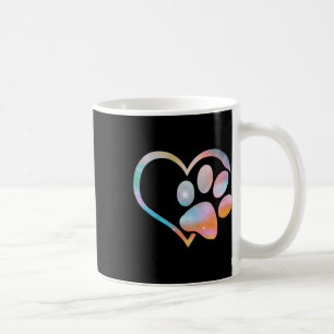 Dog Paw Print Psychedelic Tie Dye English Bulldog  Coffee Mug