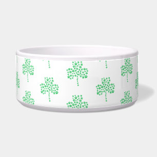 Dog Paw Print Shamrock Pattern