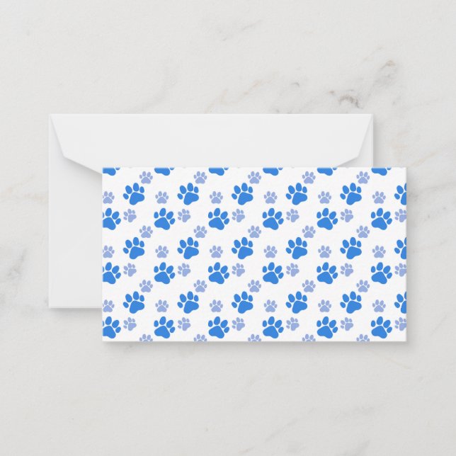 Dog Paw Print Simple Animal Lover Cute Puppies Card (Front)