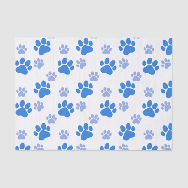 Dog Paw Print Simple Animal Lover Cute Puppies Tissue Paper (Front)