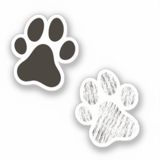 Dog Paw Print Sticker Pack 