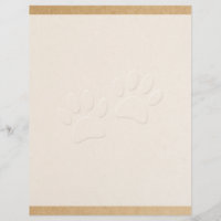 Dog Paw Print With Embossed Effect