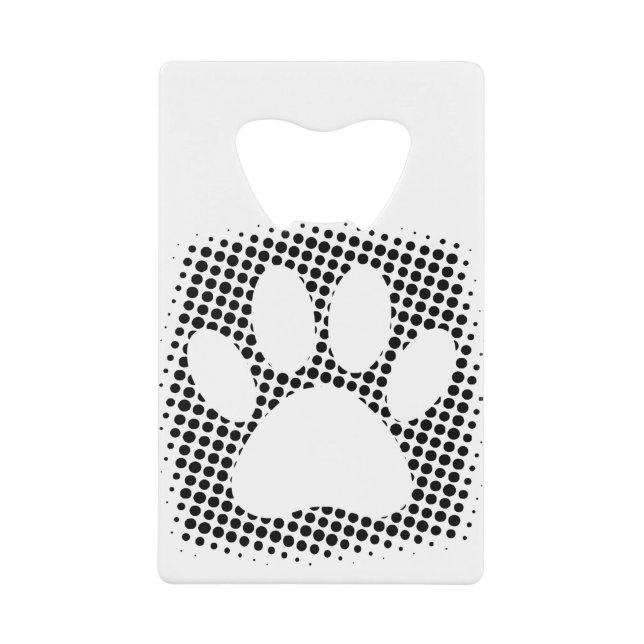 Dog Paw Print With Halftone Background (Front)
