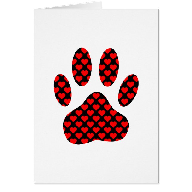 Dog Paw Print With Hearts (Front)
