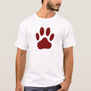 Dog Paw Print With Hearts T-Shirt