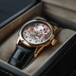 Dog Paw Prints Custom Photo Watch<br><div class="desc">Dogs leave paw prints in your heart. Display your favourite best friend's photo with this beautiful personalised watch.</div>