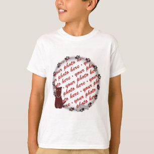 Dog Paw Prints Photo Frame T-Shirt