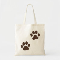 Dog Paw Prints Tote Bag