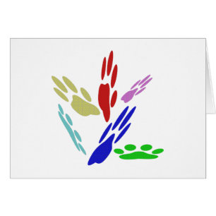 Dog Paw Prints With Polka Dots