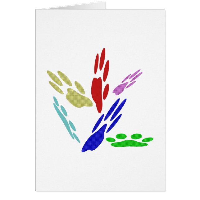 Dog Paw Prints With Polka Dots (Front)