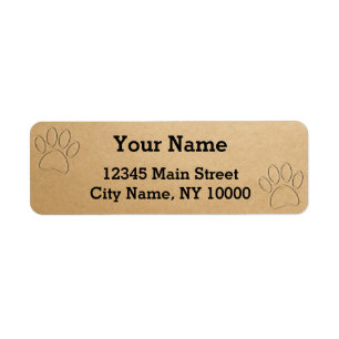Dog Paw Prints With Simulated Embossing Effect
