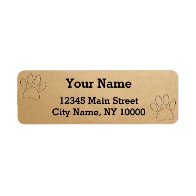 Dog Paw Prints With Simulated Embossing Effect (Front)