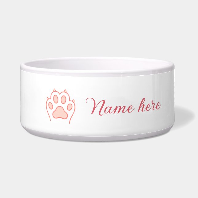 Dog paw red heart pet add name text animal paw  (Front)
