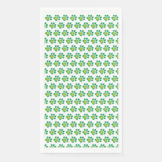 Dog Paw Shamrock Pattern | St. Patrick's Day Napkin