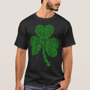 Dog Paw Shamrock St Patricks Day Cat Saint Pattys T-Shirt