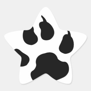 Dog Paw Star Sticker