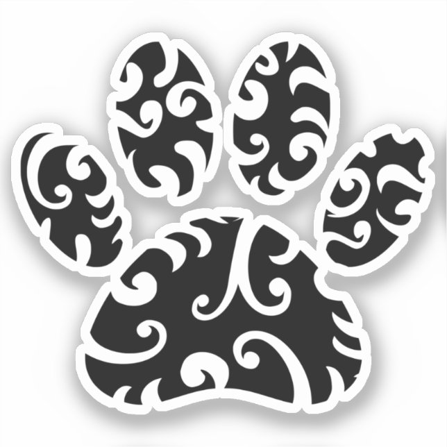 Dog Paw Tattoo Tribal Print (Front)