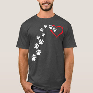 Dog paw Tee for dog owners, women and men dog love