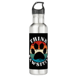 Dog Paw Think Pawsitive 710 Ml Water Bottle