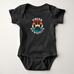 Dog Paw Think Pawsitive T-Shirt Baby Bodysuit