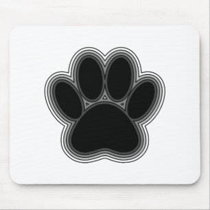 Dog Paw With Outlines Mouse Pad