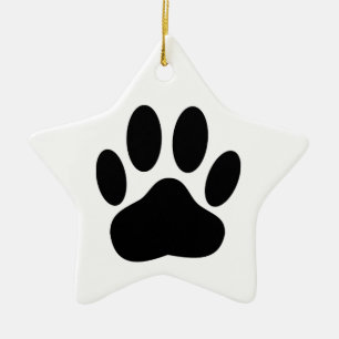 Dog Pawprint Ceramic Tree Decoration