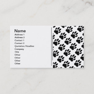 Dog Pawprint Custom Business Card