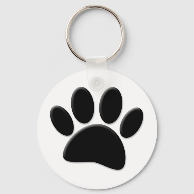 Dog Pawprint Key Ring (Front)