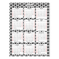 Dog Pawprint Pattern 2024 Calendar