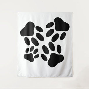 Dog Pawprint Pattern  Tapestry
