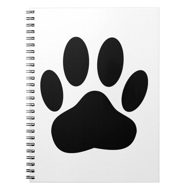 Dog Pawprint Spiral Notebook (Front)
