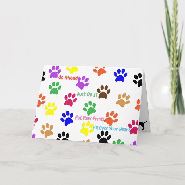Dog Pawprints Card (Front)
