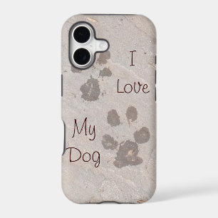 Dog Pawprints -I Love My Dog iPhone 5 case