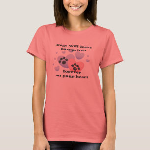 Dog Pawprints On The Heart T-Shirt