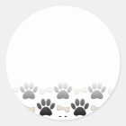 Dog Paws And Bones With Gradient