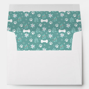 Dog Paws and Holiday Bones Pattern Envelope