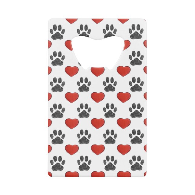 Dog Paws And Red Hearts Painting Pattern (Front)