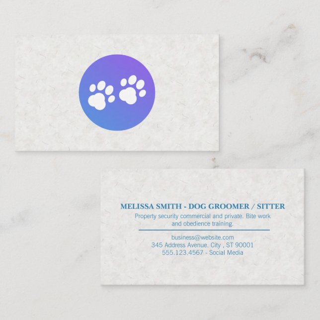 Dog Paws | Animal Services Business Card (Front/Back)