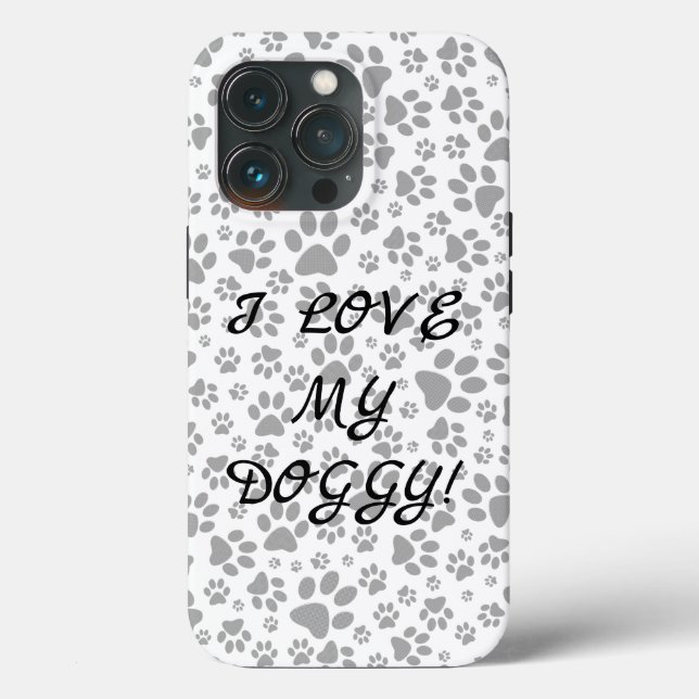 Dog Paws Black and White Polka Dot  Case-Mate iPho iPhone Case (Back)