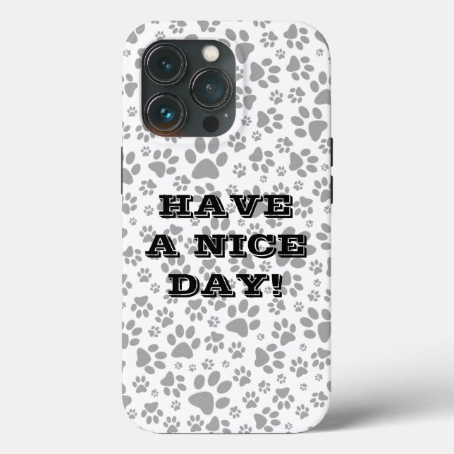 Dog Paws Black and White Polka Dot  Case-Mate iPho iPhone Case (Back)