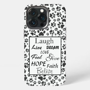Dog Paws Black and White Polka Dot  Case-Mate iPho iPhone 13 Pro Case