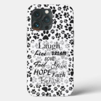 Dog Paws Black and White Polka Dot Case-Mate iPho