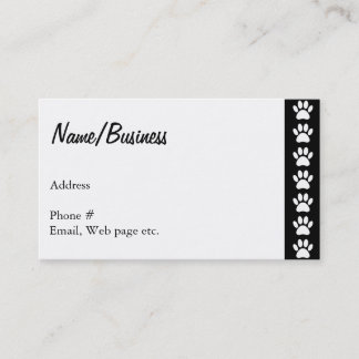 Dog Paws Custom Business Card