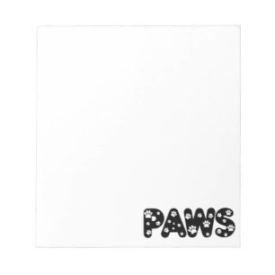 Dog Paws Custom Text Notepad