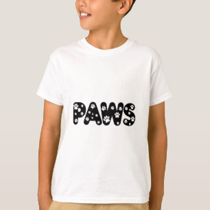 Dog Paws Custom Text T-Shirt
