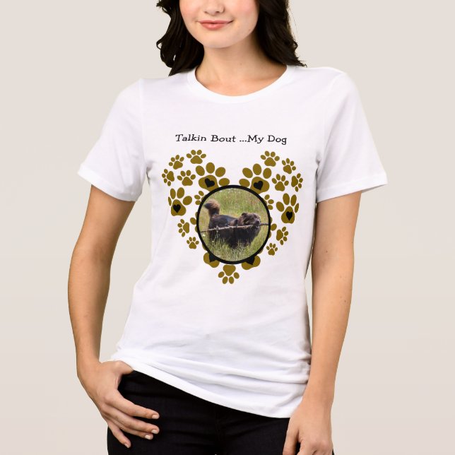 Dog Paws Heart Shape Tri-Blend Shirt (Front)