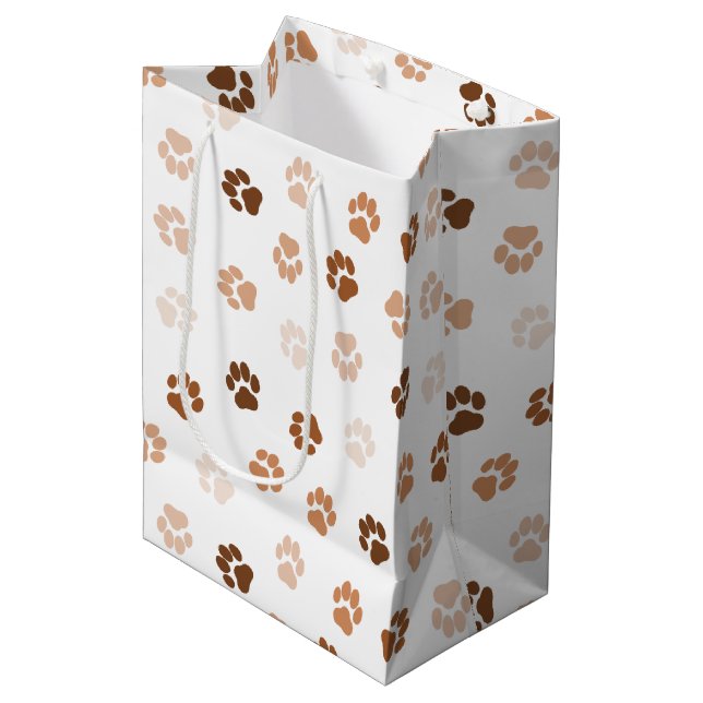 Dog paws medium gift bag (Front Angled)