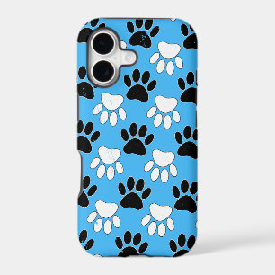 Dog Paws On Blue Background